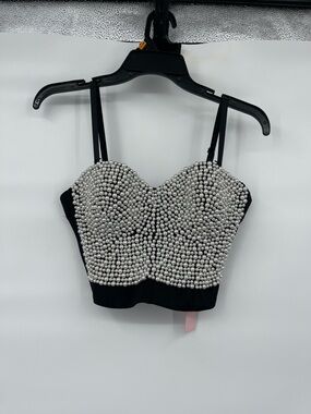 Lydia u.s.a. nwt pearl studden corset crop top